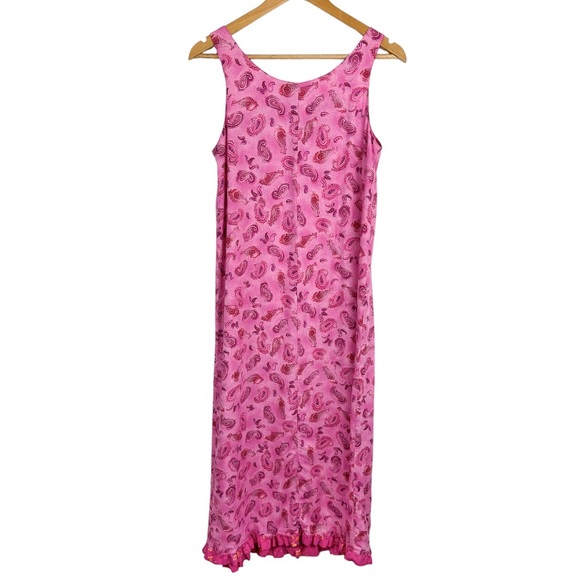 Vintage Dressing Clio Pink Paisley Dress Size Small - Picture 4 of 9